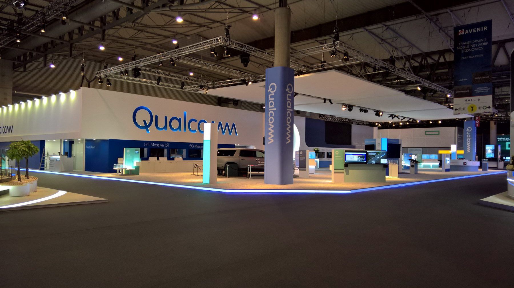 Qualcomm exhibition stand at MWC Barcelona