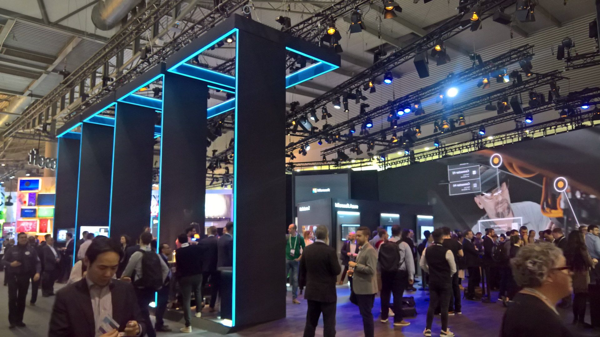 Microsoft exhibition stand at MWC Barcelona
