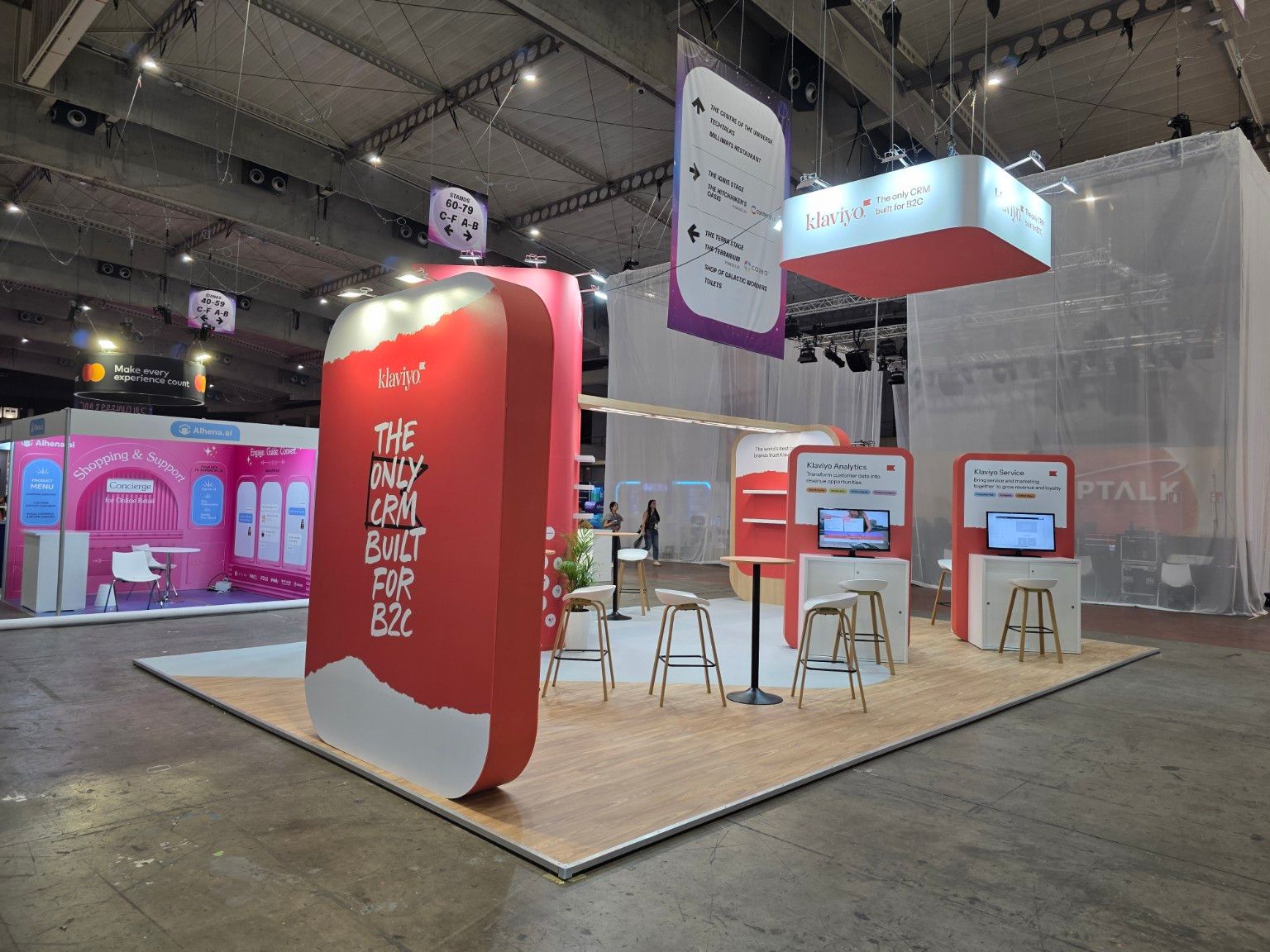 Klaviyo: stand en Shoptalk Europe 2025, Barcelona, en colaboración con Spiro. Vista 5.