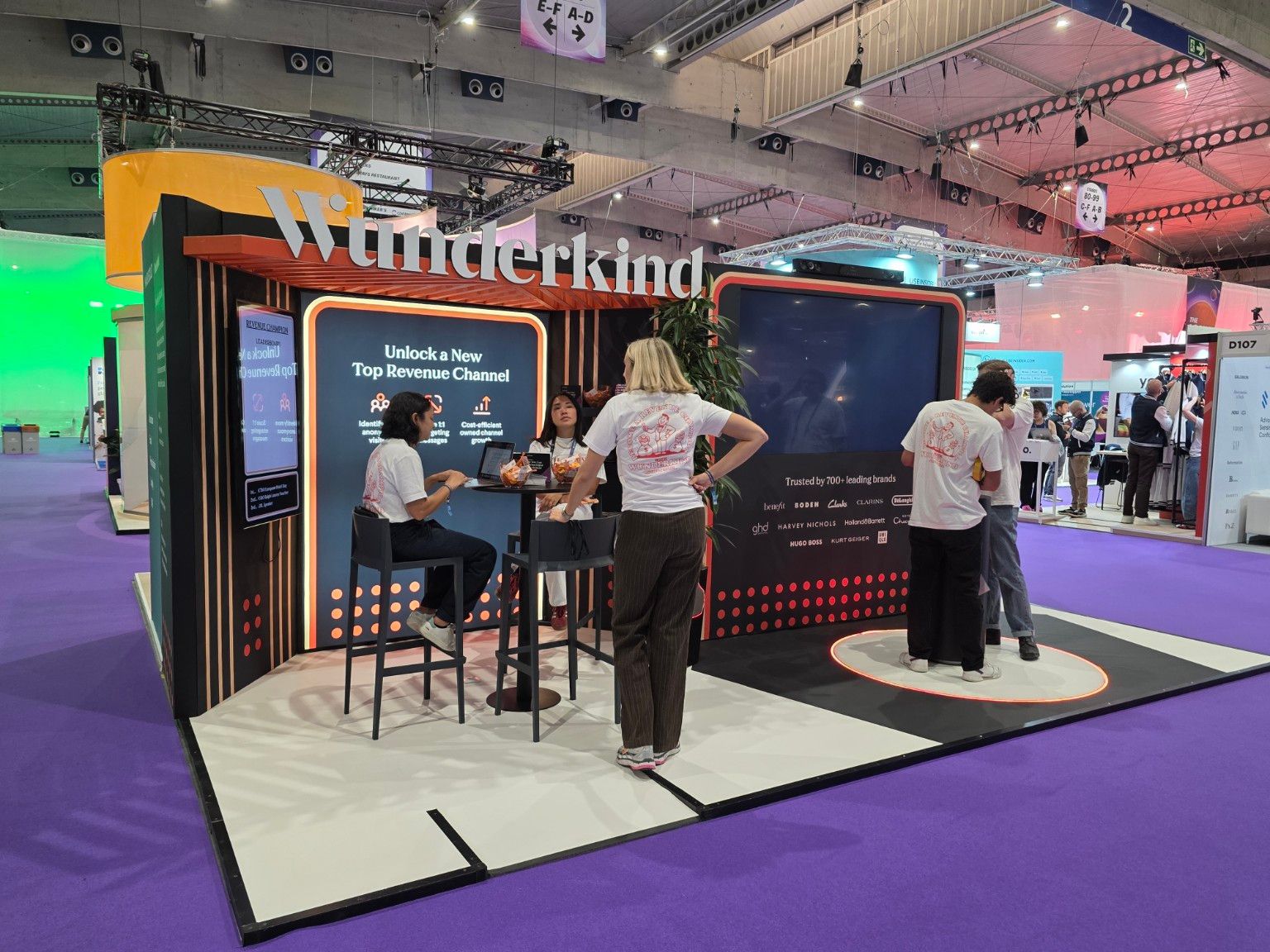Wunderkind exhibition stand at Shoptalk Europe 2025, Barcelona, in collaboration with Spiro. View 4.