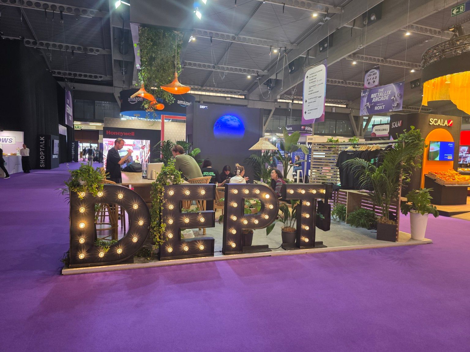 DEPT® exhibition stand at Shoptalk Europe 2025, Barcelona, in collaboration with Spiro. View 5.