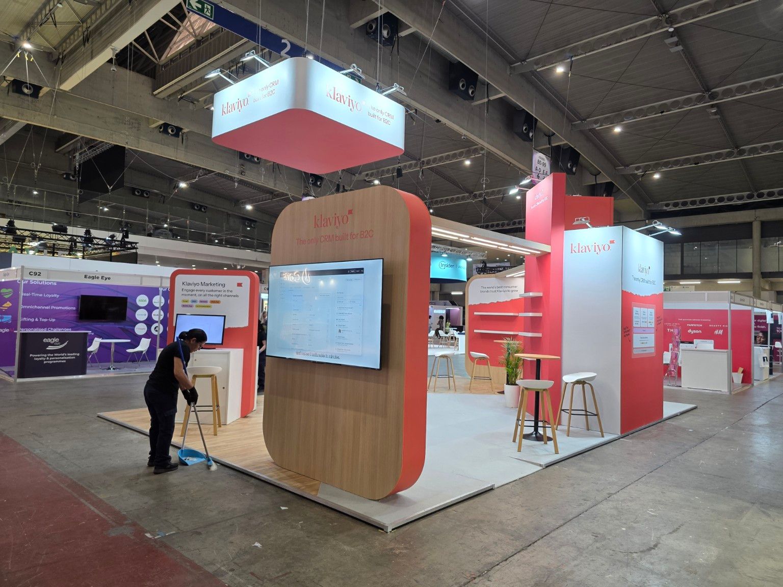 Klaviyo: stand en Shoptalk Europe 2025, Barcelona, en colaboración con Spiro. Vista 2.