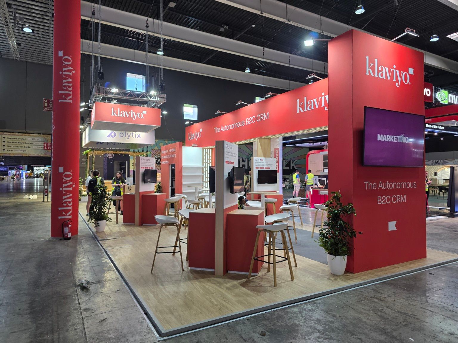 Klaviyo: stand en Shoptalk Europe 2026, Barcelona, en colaboración con Spiro. Vista 5.