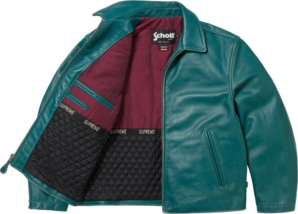 Supreme®/Schott® Leather Racer Jacket