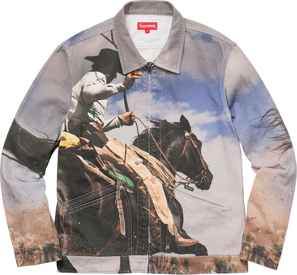 Supreme cowboy denim work jacket シュプリーム Supreme Cowboy Denim Work Jacket Multi Men's - SS17 - US