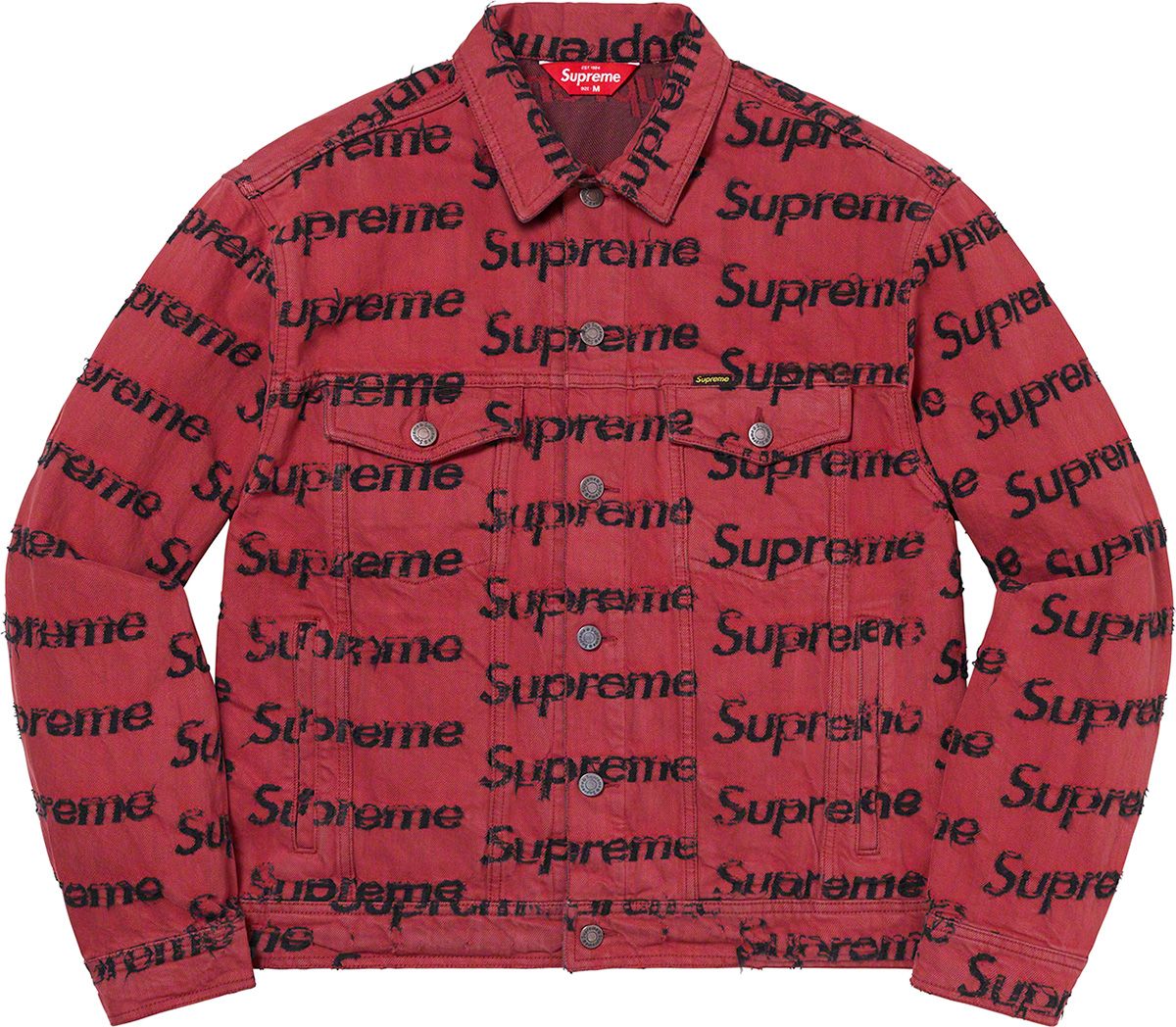 supreme Frayed Logos デニム ジャケット Supreme Frayed Logos Denim Trucker Jacket Blue Men's - SS21 - US