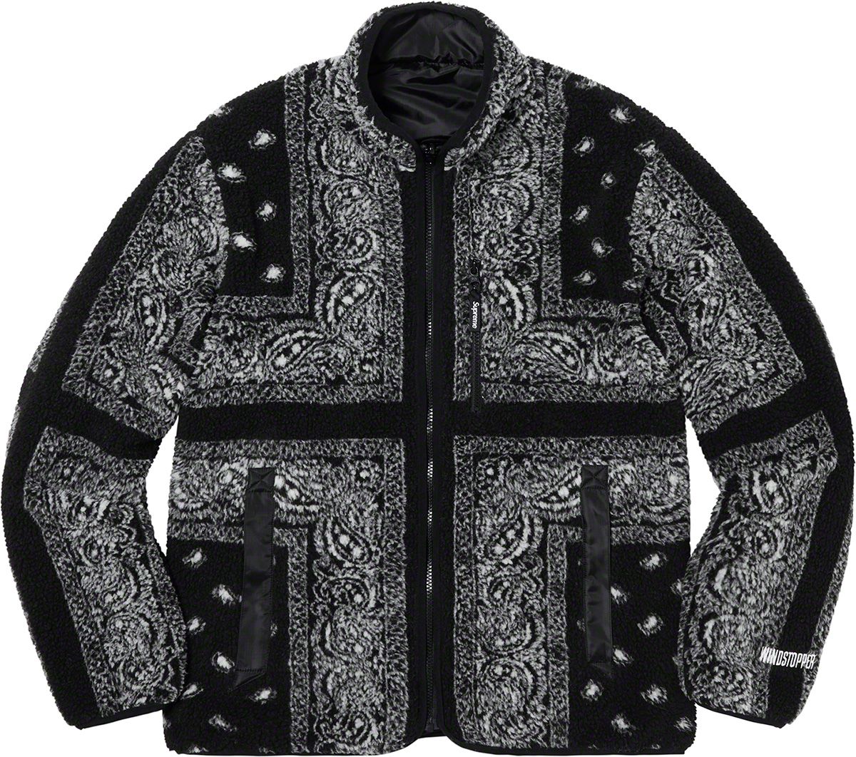 ジャケット・アウター supreme reversible bandana fleece jacket Supreme Reversible Bandana Fleece Jacket Black Men's - FW19 - US