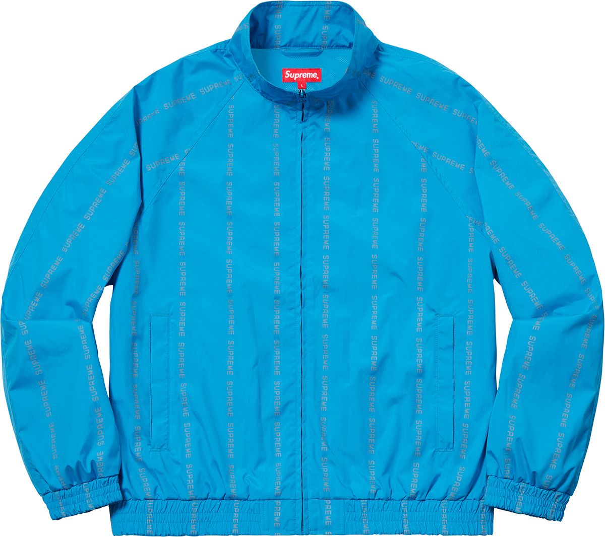 supreme ReflectiveTextTrackJacket おまけ付き Supreme Reflective Text Track Jacket (FW18) - $198