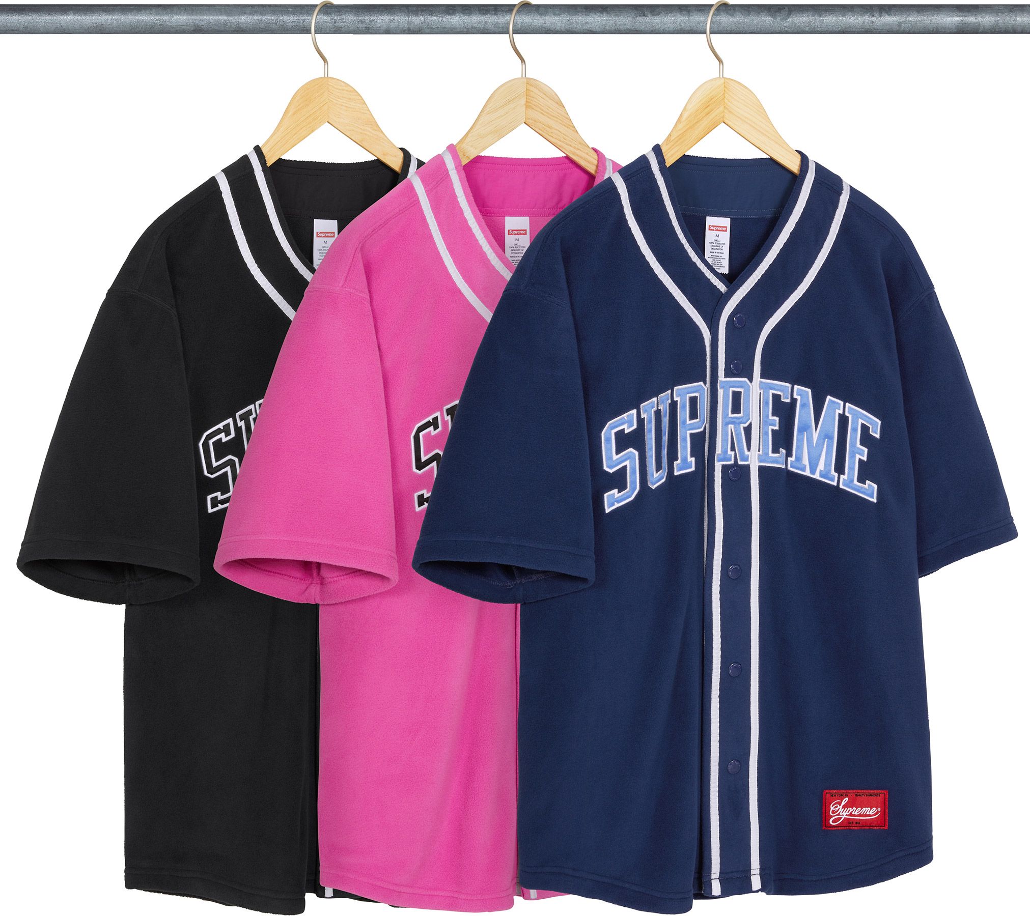 supremeベースボールシャツ　ポーラテック Supreme Polartec Baseball Jersey (FW24) - $138