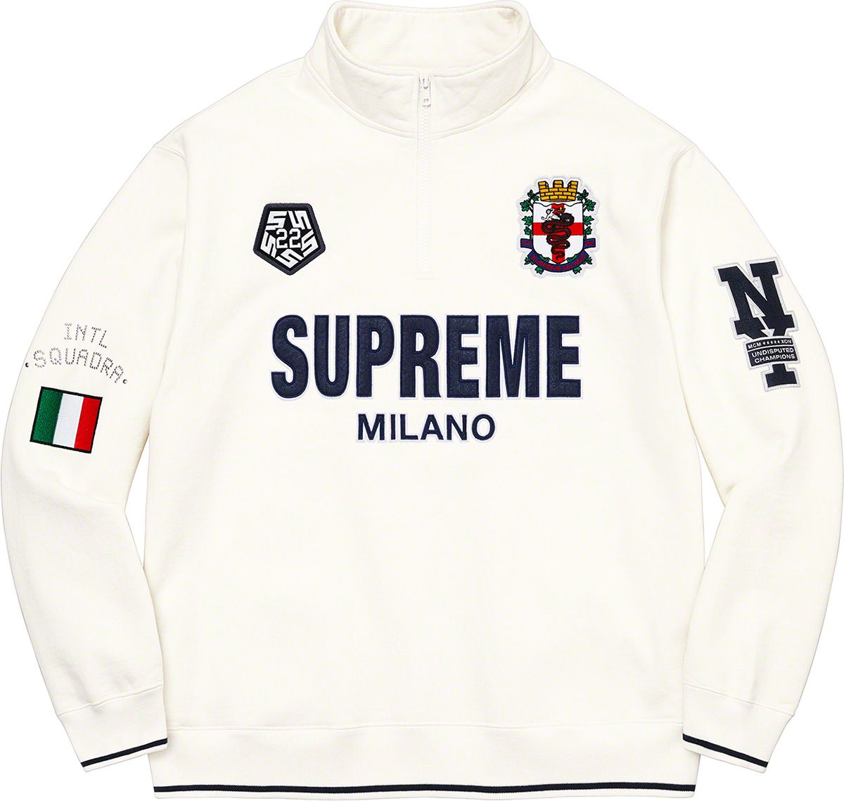 Supreme Football Zip Up Hooded 白 Supreme Football Zip Up Hooded Sweatshirt (SS24) - $178