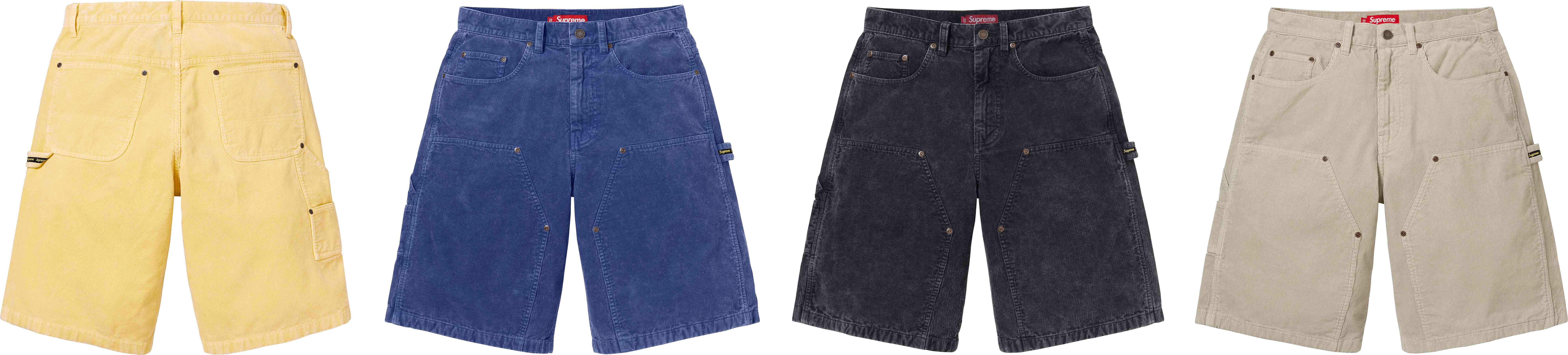 パンツ supreme Washed Corduroy Double Knee Supreme Washed Corduroy Double Knee Painter Short Black