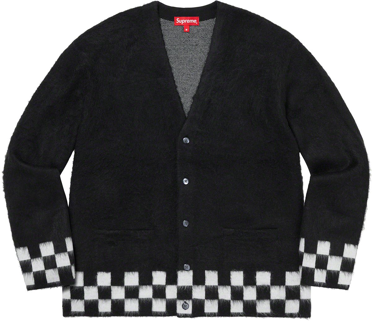 Supreme Plaid Mohair Cardigan ブラック 14aw Supreme 2-Tone Mohair Cardigan Black Men's - SS25 - US