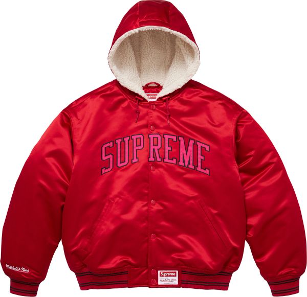 Supreme®/Mitchell & Ness® Lined Hooded Satin Varsity Jacket