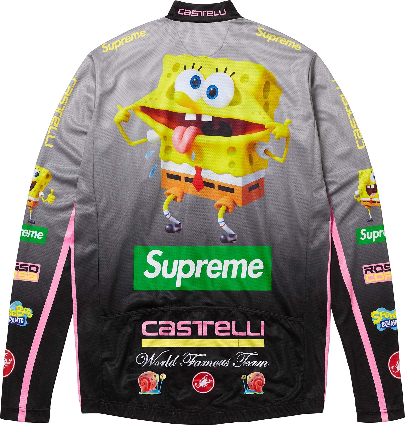 トップス supreme Sponge Bob Castelli Cycling L/S Supreme SpongeBob SquarePants Castelli L/S Cycling Jersey