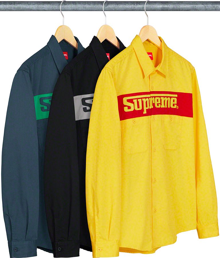 supreme Racing logo work shirt Mサイズ　イエロー Spring/Summer 2019 Preview – Supreme