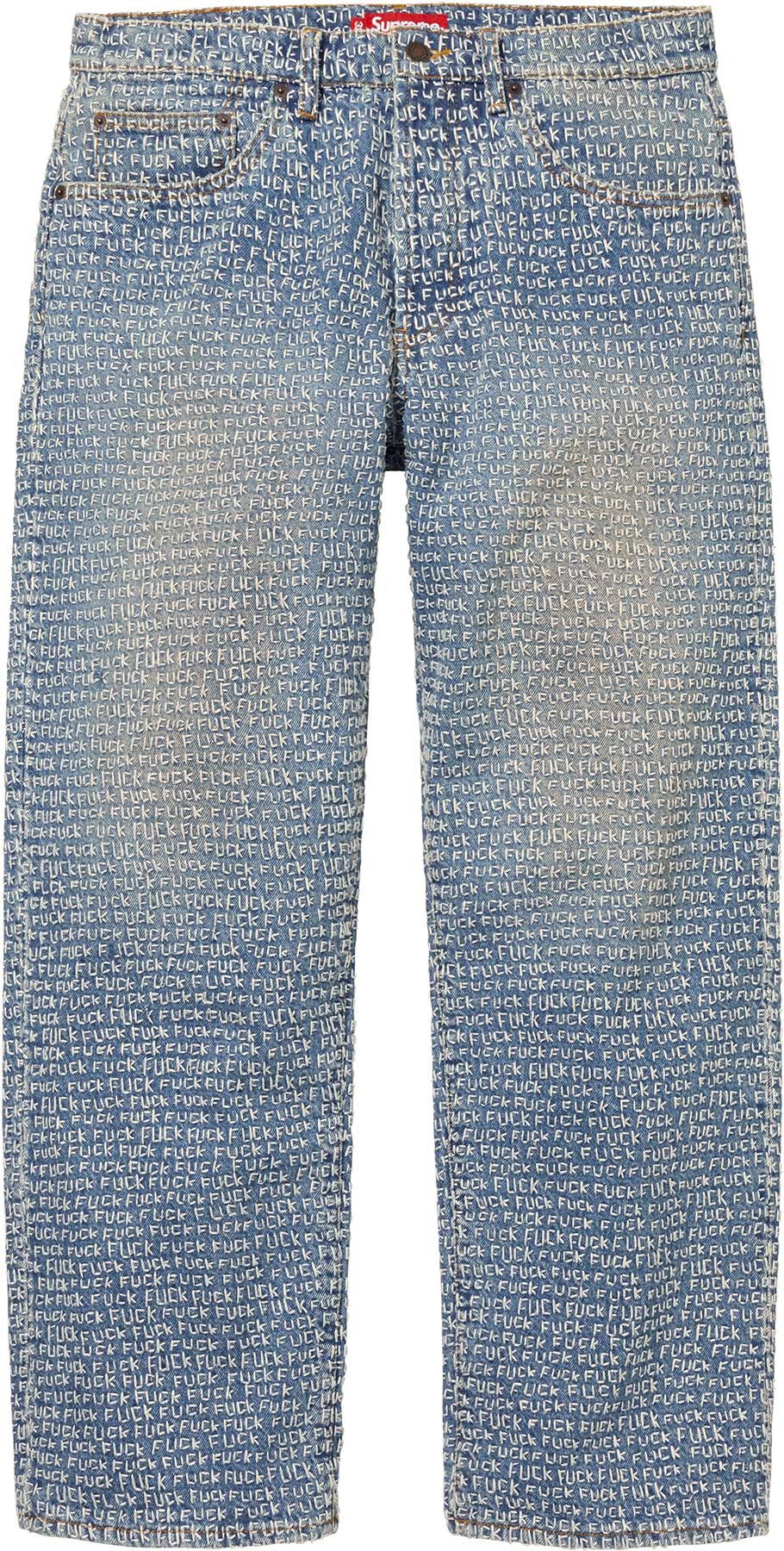 パンツ Supreme Fuck Stitch Loose Fit Jean Black Supreme Fuck Stitch Loose Fit Jean (SS25) - $348