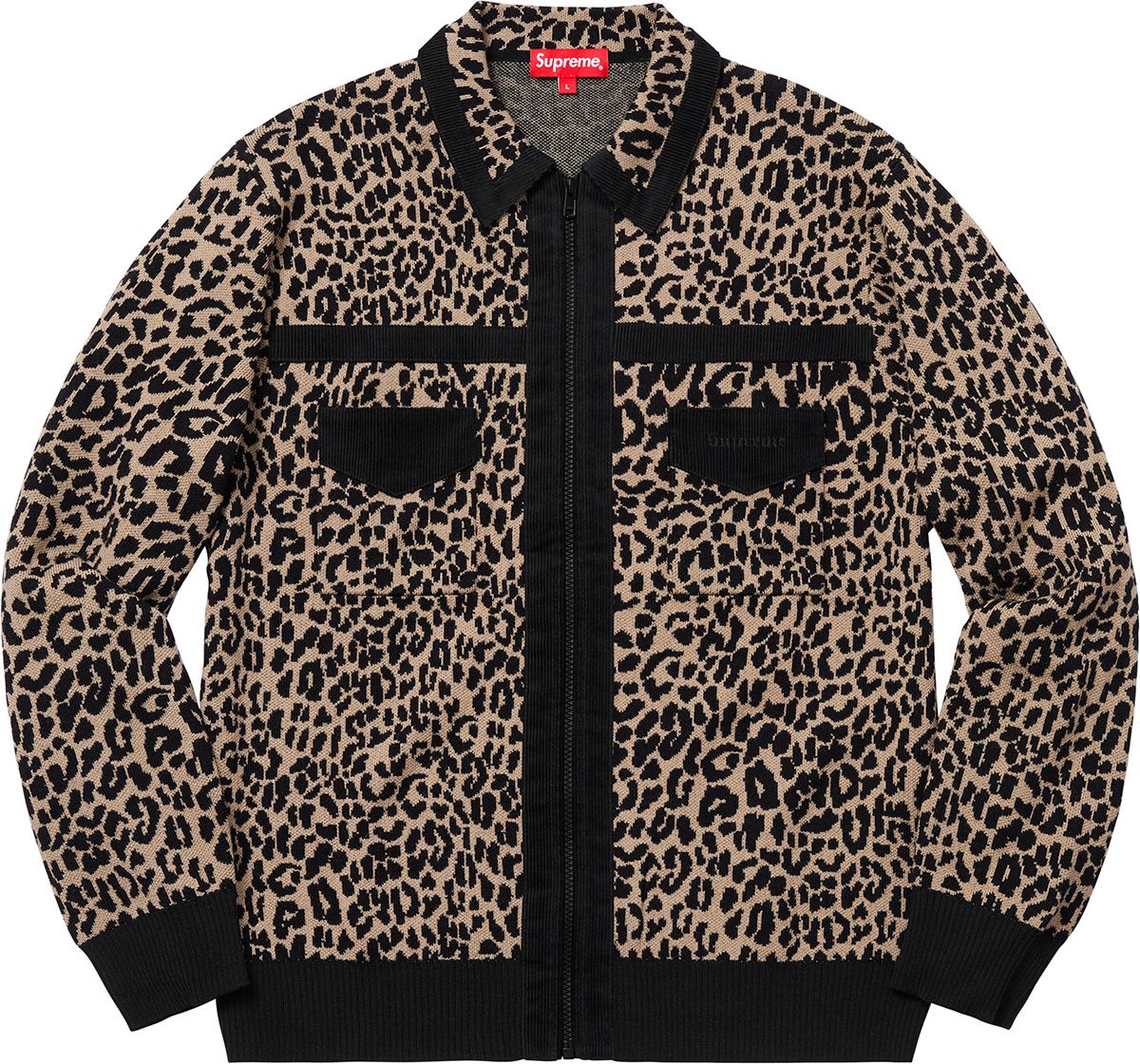 トップス supreme corduroy detailed zip sweater Supreme Corduroy Detailed Zip Sweater (FW18) - $158