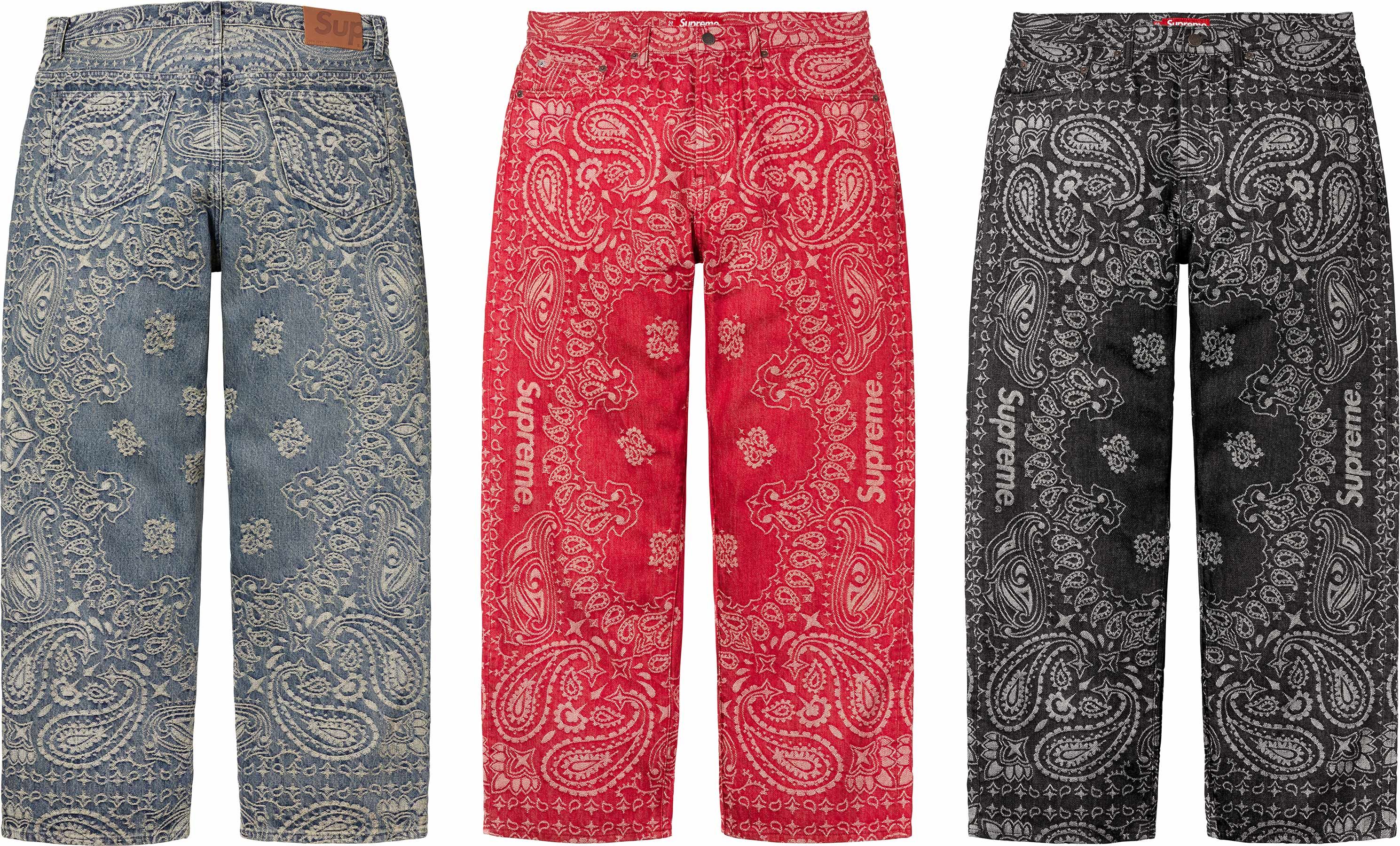 小物 Supreme Bandana Jacquard Baggy Jean 32 Spring/Summer 2025 Preview – Supreme