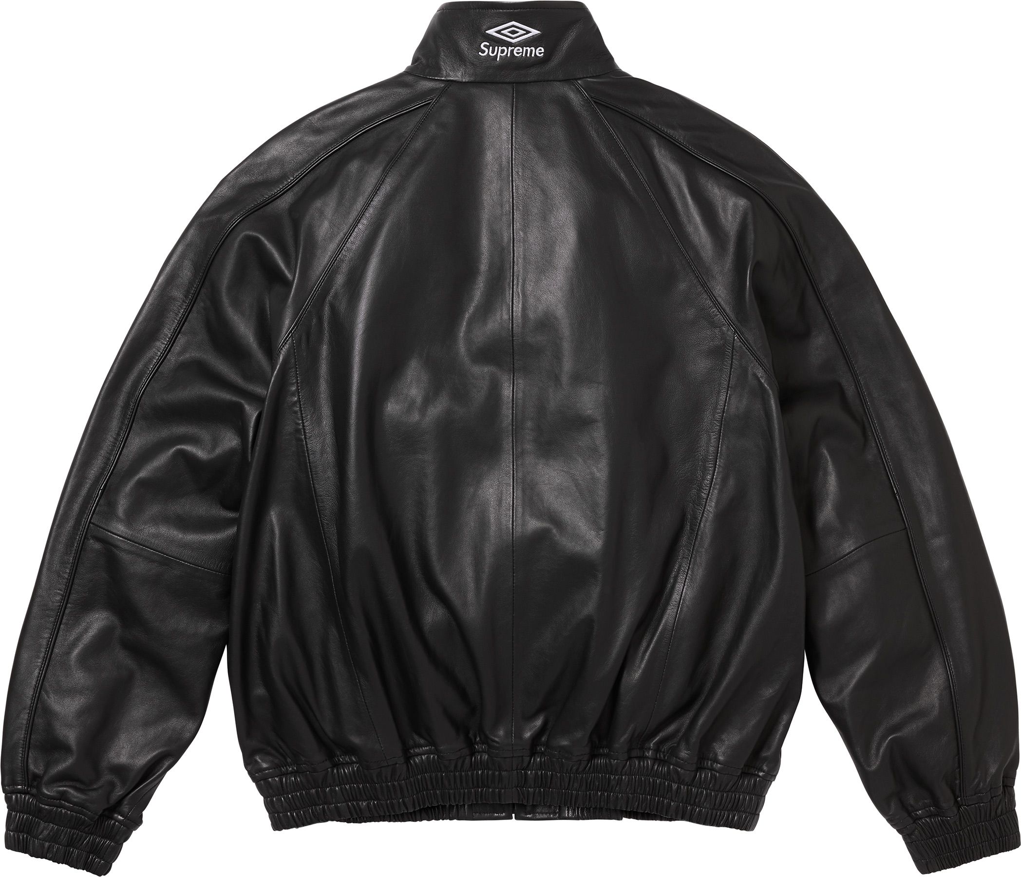 ジャケット・アウター archive umbro real leather track jacket Supreme Umbro Leather Track Jacket Black Men's - US
