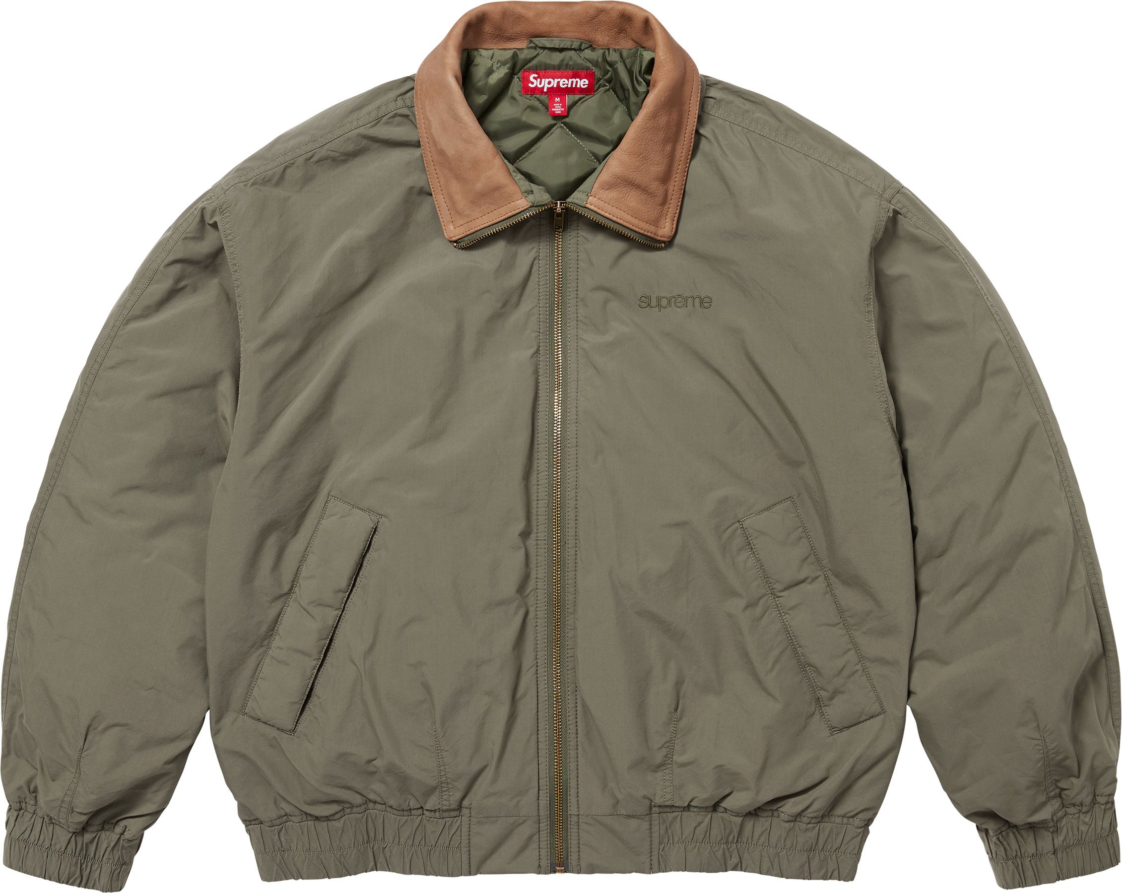ジャケット・アウター Supreme Leather Collar Utility Jacket S Supreme Leather Collar Utility Jacket Black Men's - FW23 - US
