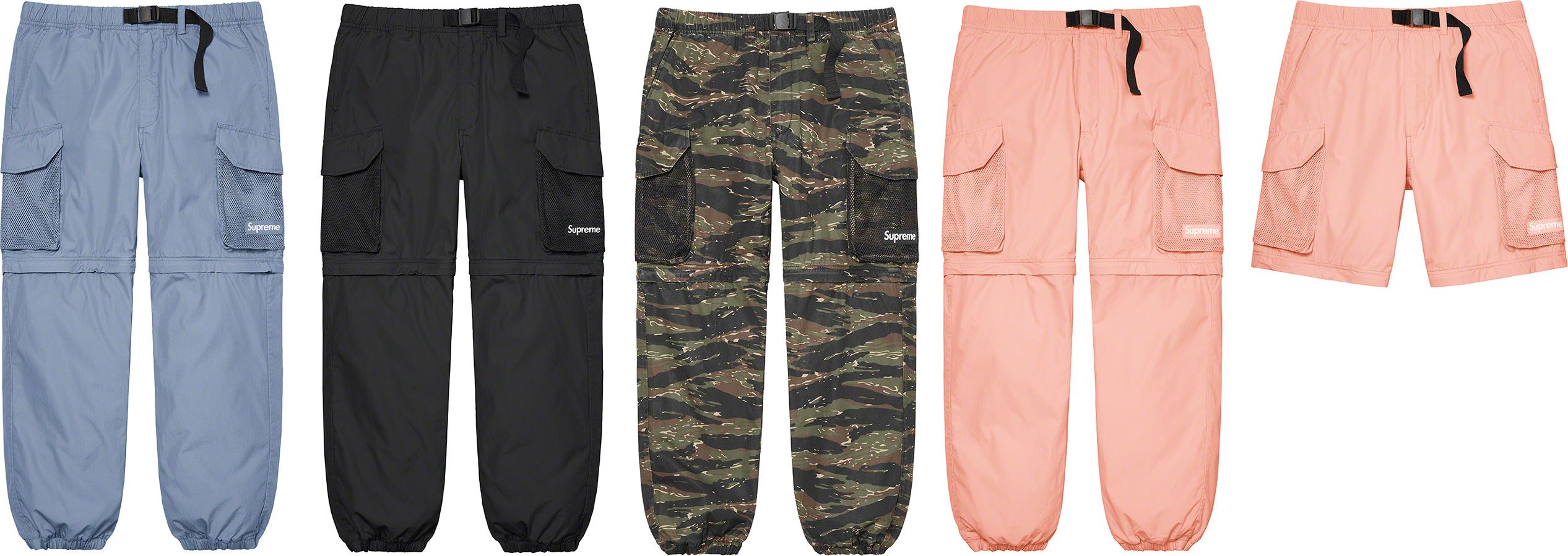 パンツ Supreme Mesh Pocket Belted Cargo Pant Supreme Mesh Pocket Belted Cargo Pants Black | Culture Kings US