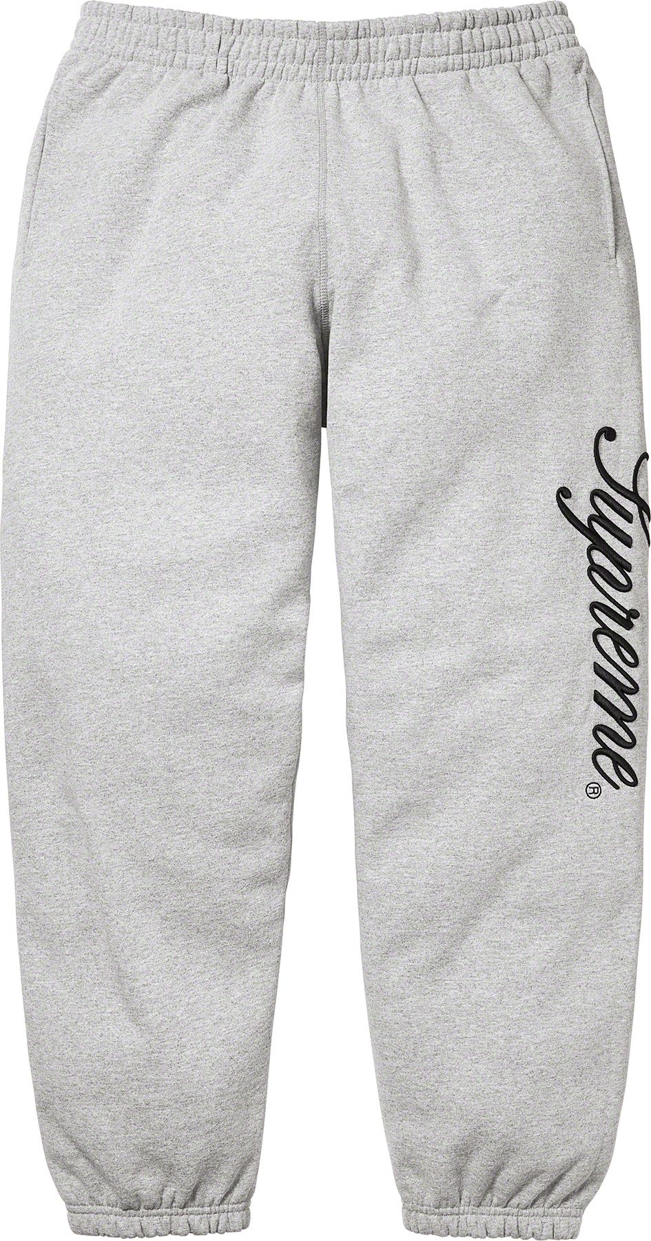 完売品　Supreme SatinAppliqué Sweatpantグレー Buy Supreme Satin Appliqué Sweatpant 'Heather Grey' - FW25P93