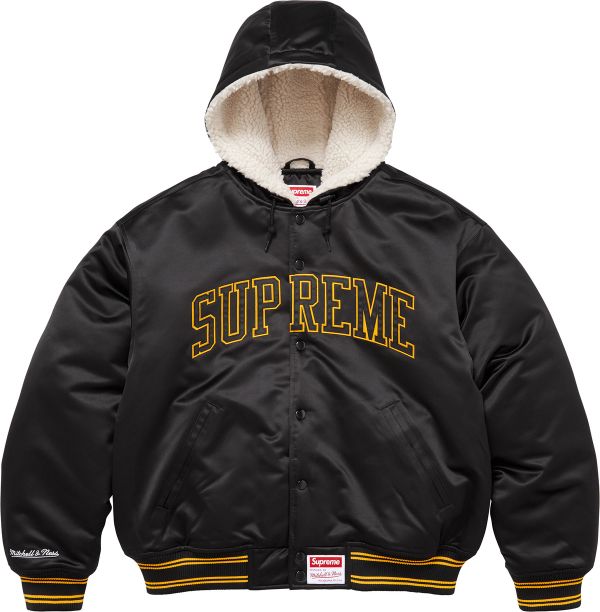 Supreme®/Mitchell & Ness® Lined Hooded Satin Varsity Jacket