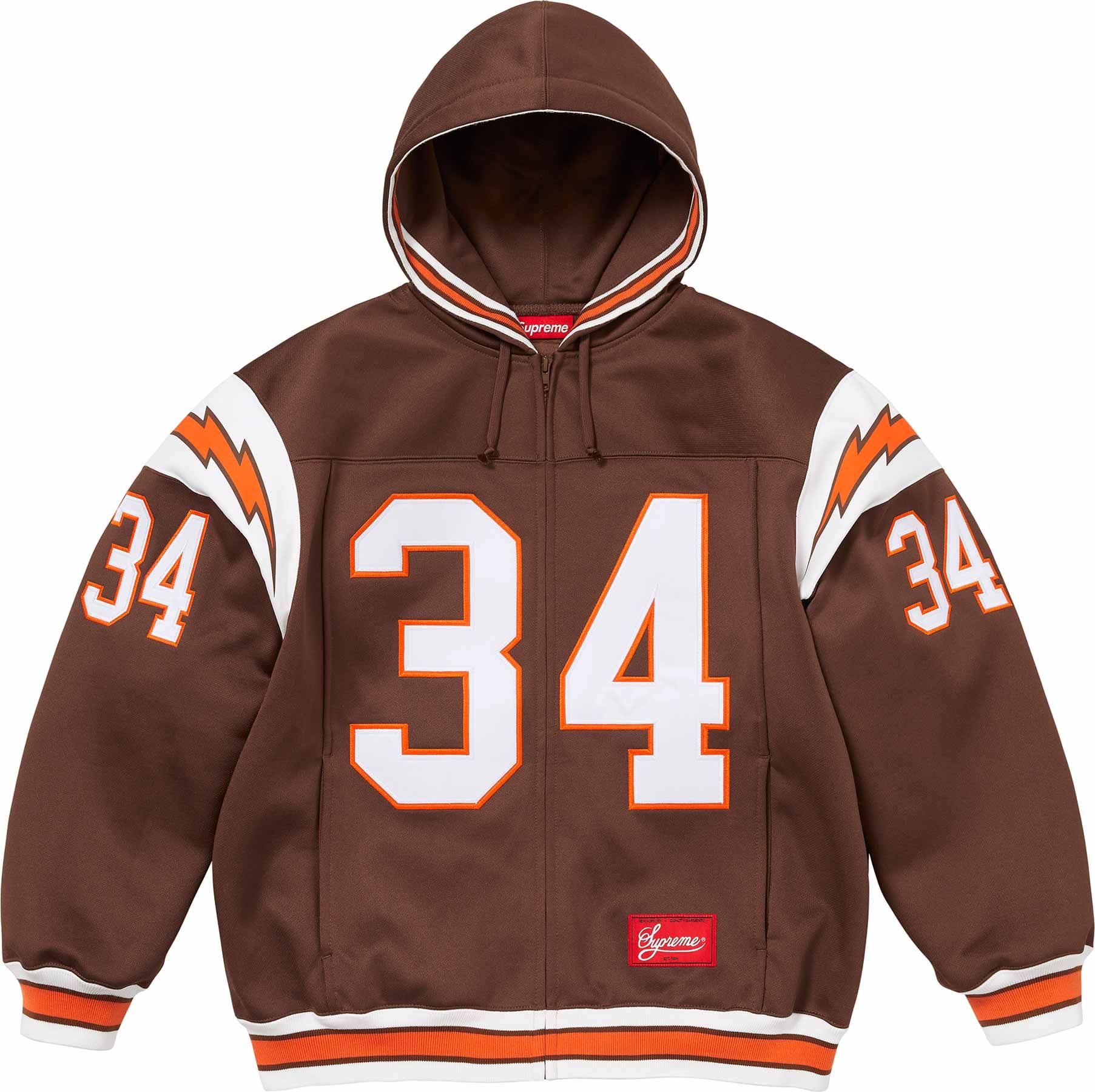 Supreme Football Zip Up Hooded 白 Supreme Football Zip Up Hooded Sweatshirt (SS24) - $178