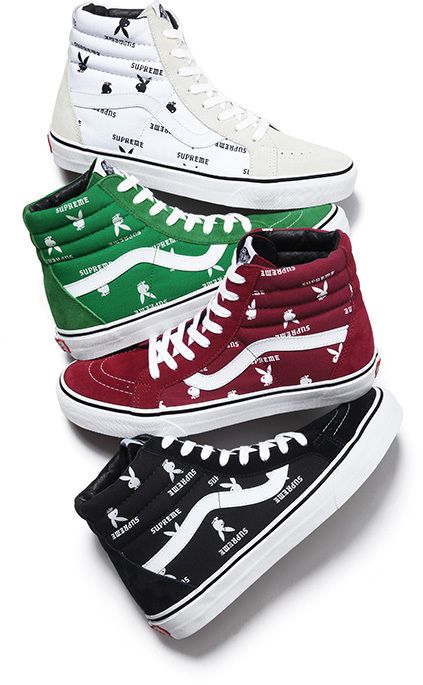 靴 Supreme Playboy Vans Authentic 26.5 Vans Authentic Supreme x Playboy Black Men's - VN-0Q0DD7M - US