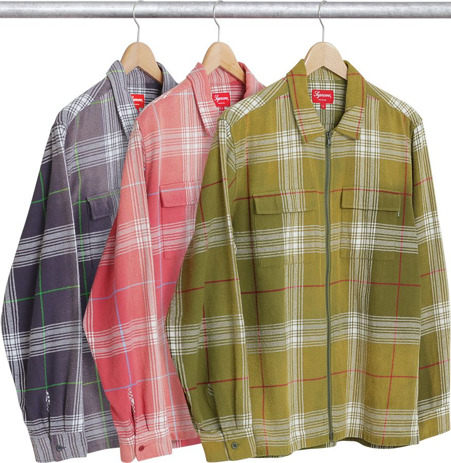 トップス supreme Flannel Zip Up Shirt Spring/Summer 2017 Preview – Supreme