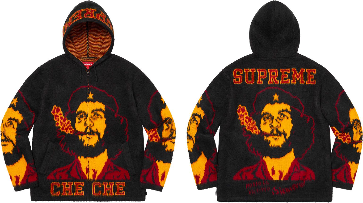 トップス Supreme 21ss Che Hooded Zip Up Sweater Supreme Che Hooded Zip Up Sweater (SS21) - $248