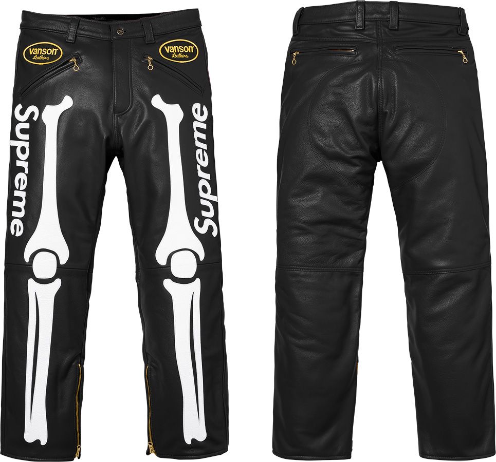 Supreme Vanson bones コラボ レザー スケルトン パンツ Fall/Winter 2017 Preview – Supreme