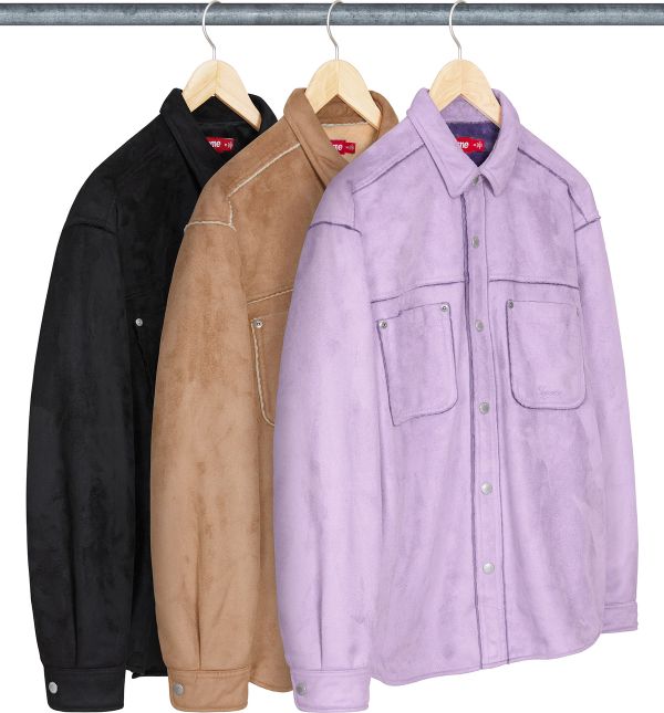 Faux Suede Snap Shirt