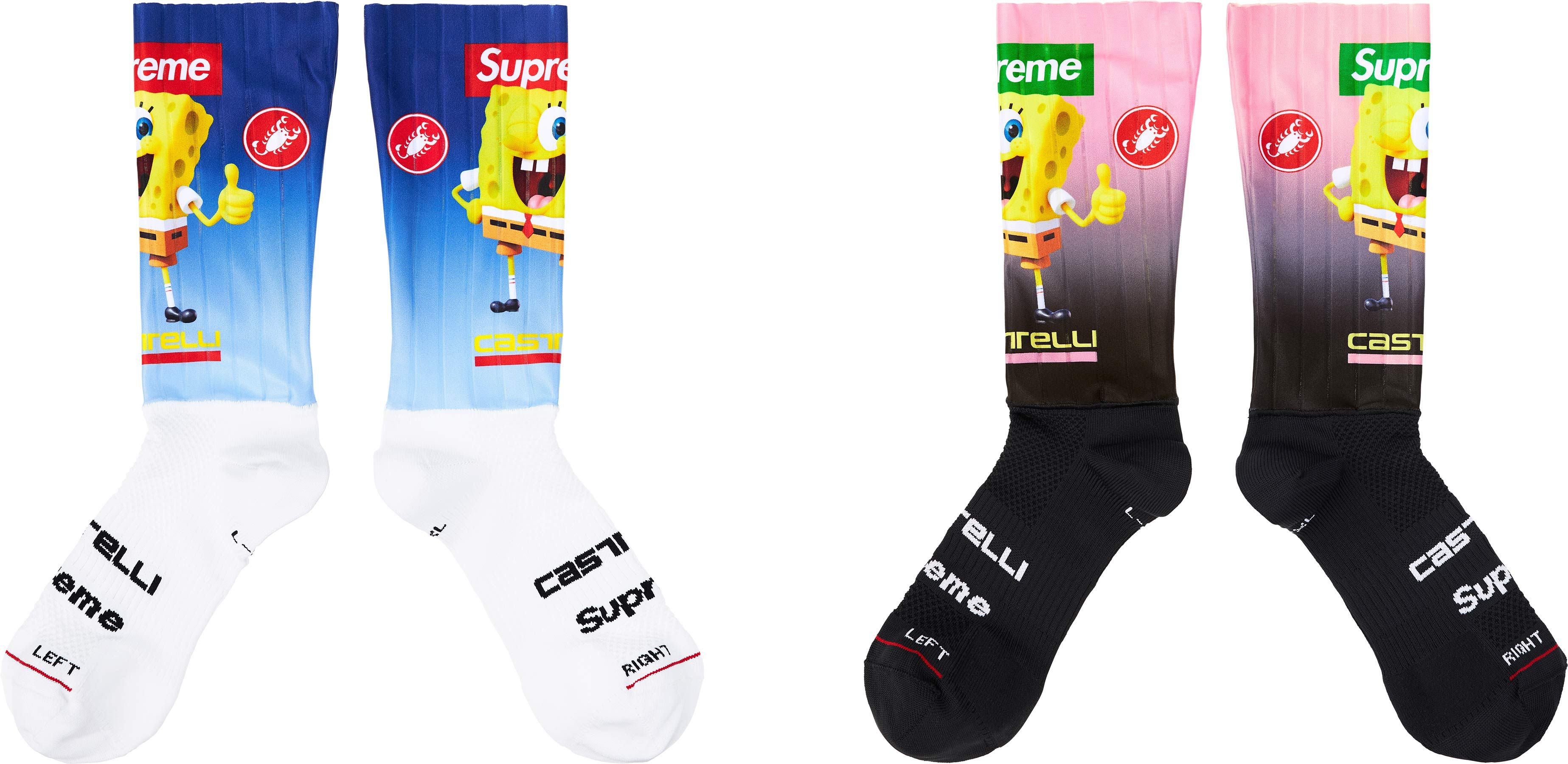 supreme SpongeBobCastelli® cycling sock Spring/Summer 2025 Preview – Supreme