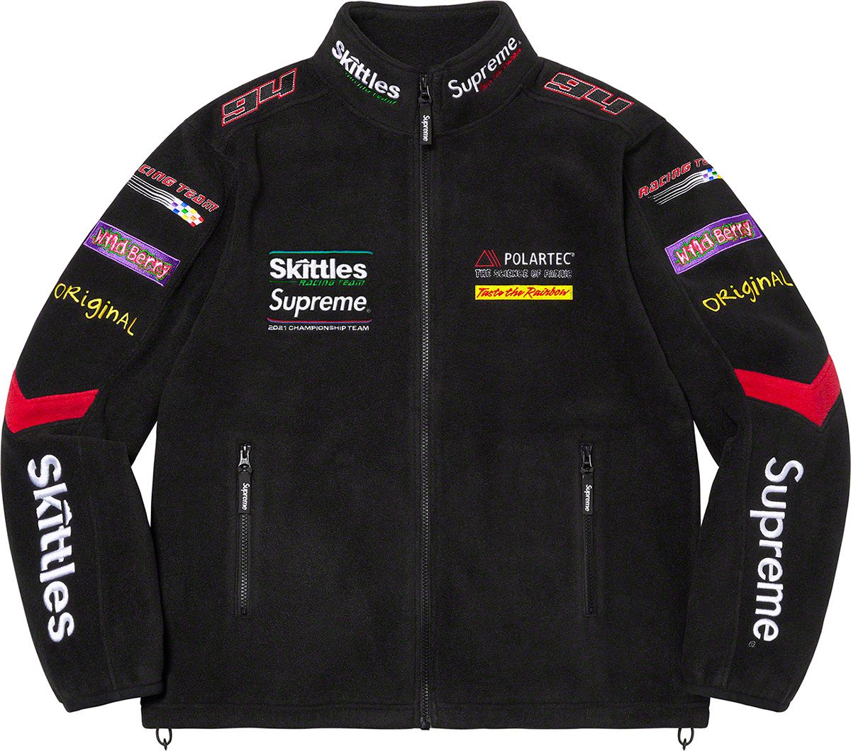 XL】Supreme × Skittles Varcity Jacket 黒 Supreme × Skittles Varcity Jacket 黒 XL