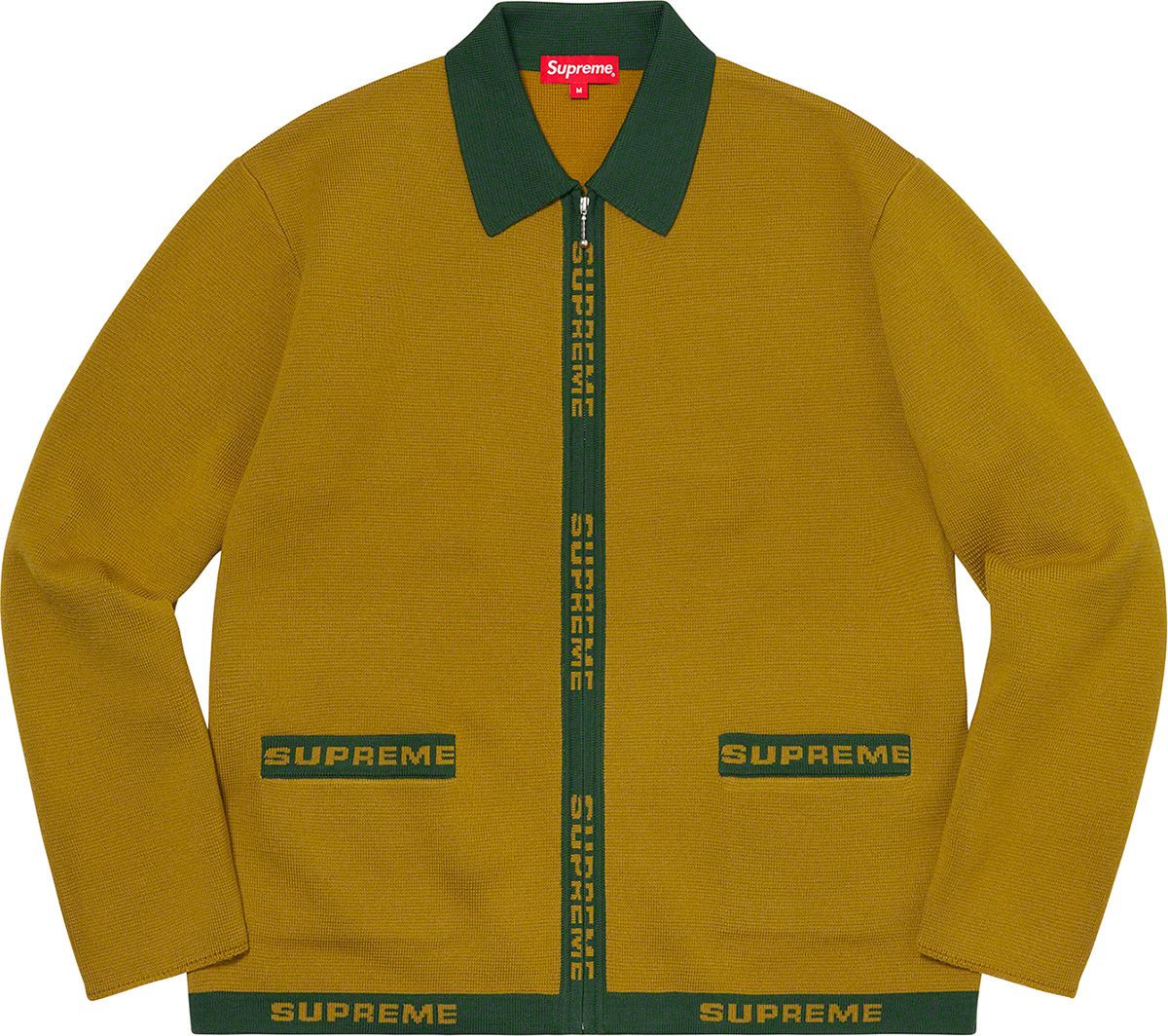 トップス supreme 21AW zip up cardigan Supreme Logo Trim Zip Up Cardigan (SS21) - $168