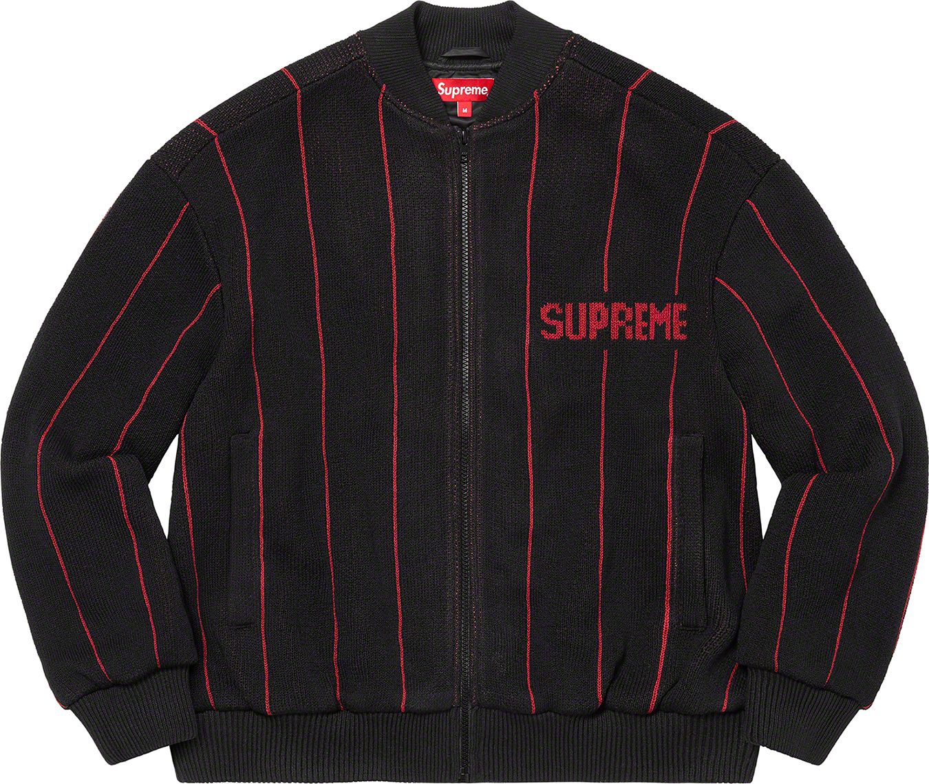 ジャケット・アウター 23ss/Pinstripe Varsity Zip Up Sweater Spring/Summer 2023 Preview – Supreme