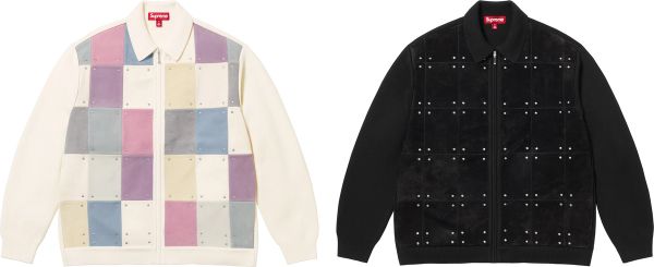 Studded Suede Zip Up Cardigan