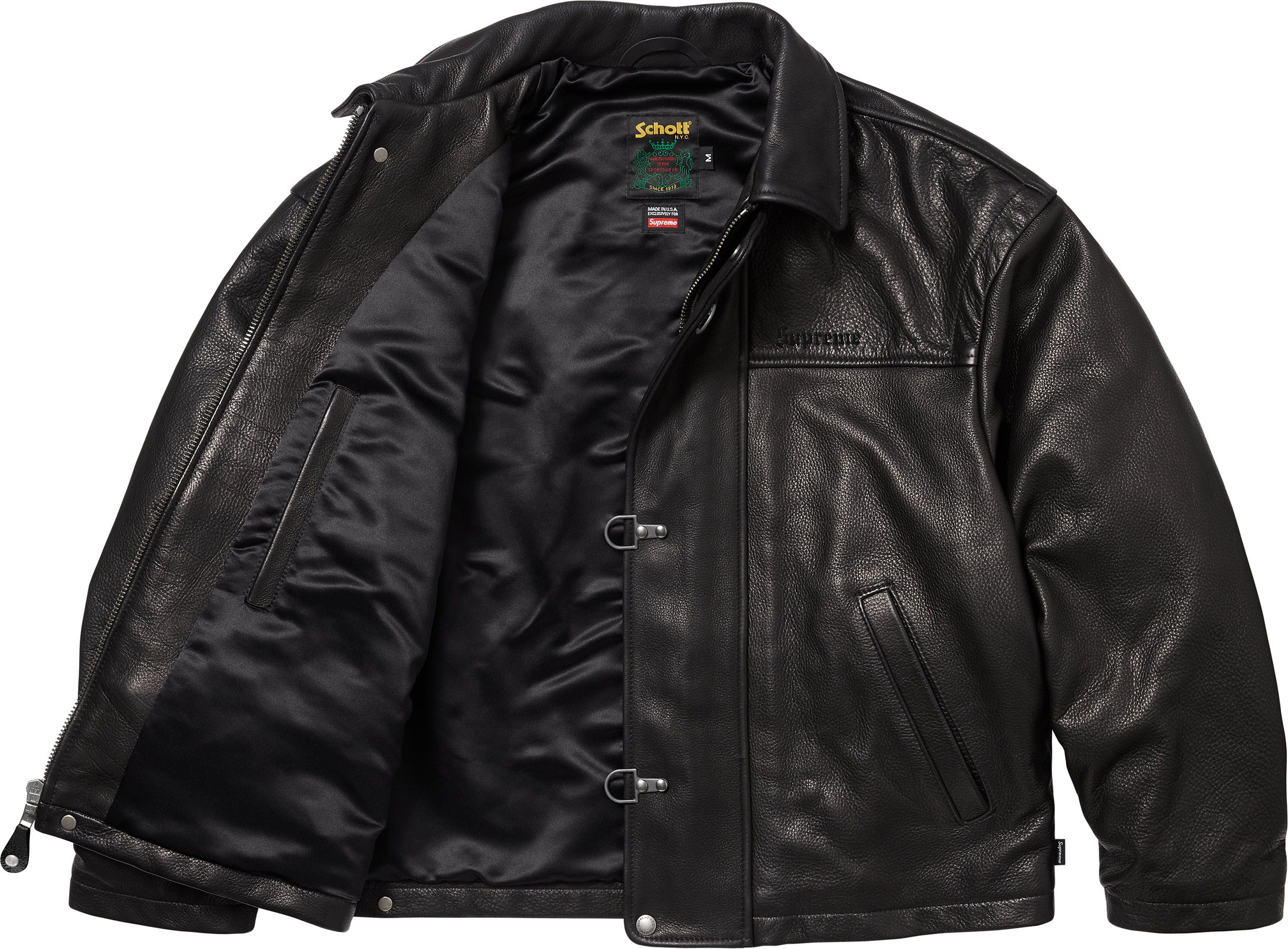 ジャケット・アウター Supreme x Schott Leather Clip Jacket Spring/Summer 2025 Preview – Supreme