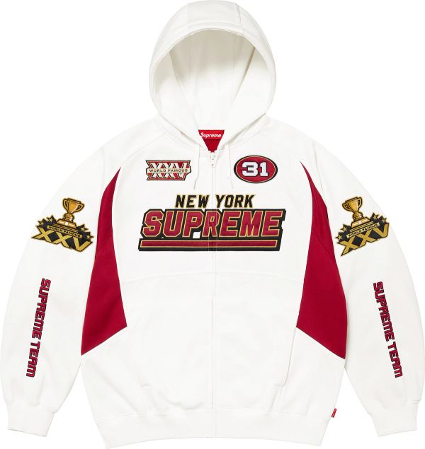 Football Zip Up Hooded Sweatshirt