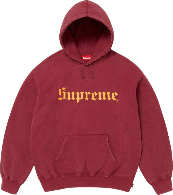 Washed Old English Hooded Sweatshirt