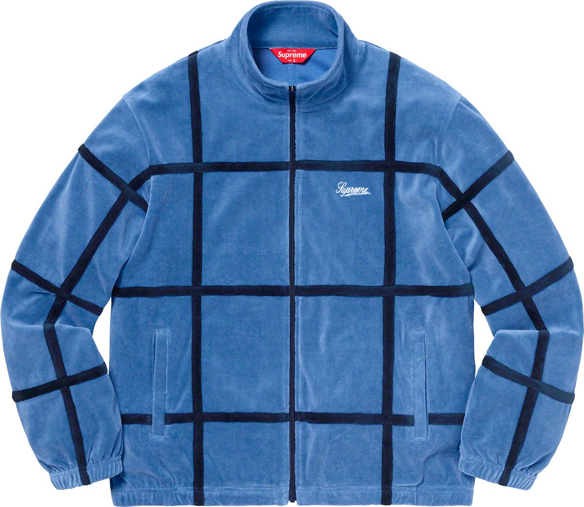 supreme grid taping velour jacket L レッド Supreme - supreme grid taping velour jacket L レッドの通販
