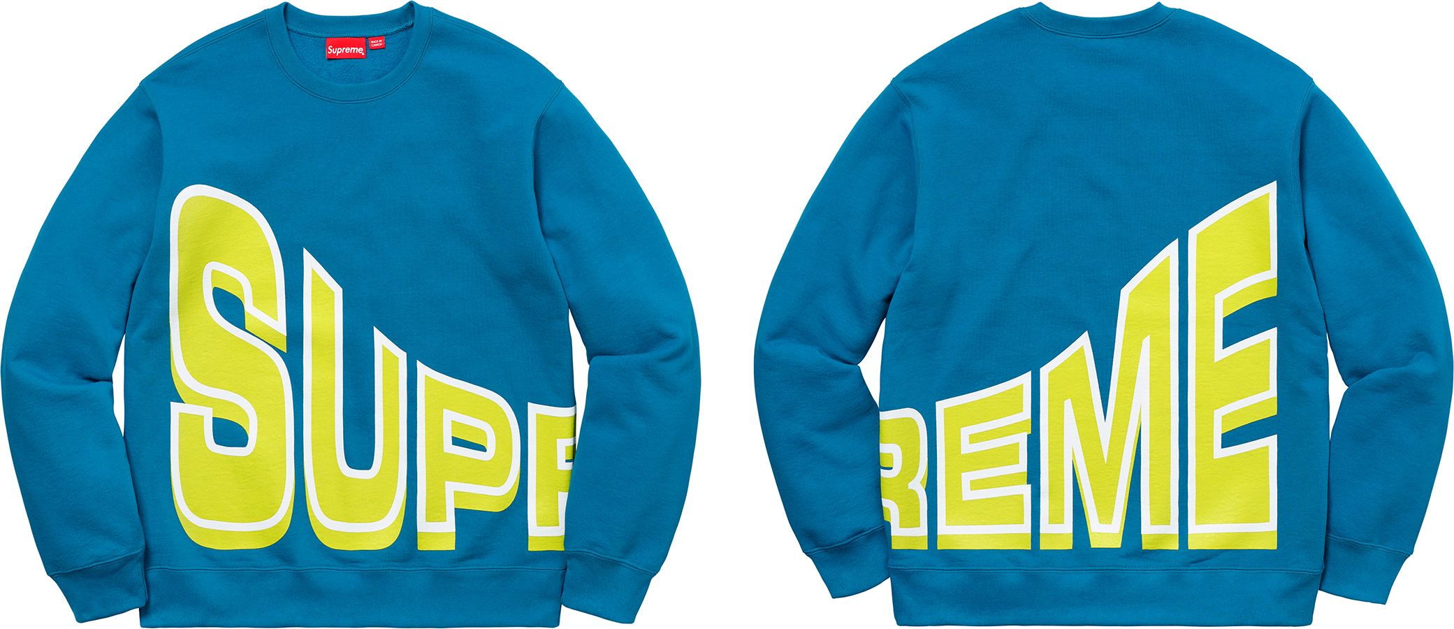 Supreme Side Arc Crewneck ブラック スウェット M Supreme Side Logo Crewneck (FW20) - $148