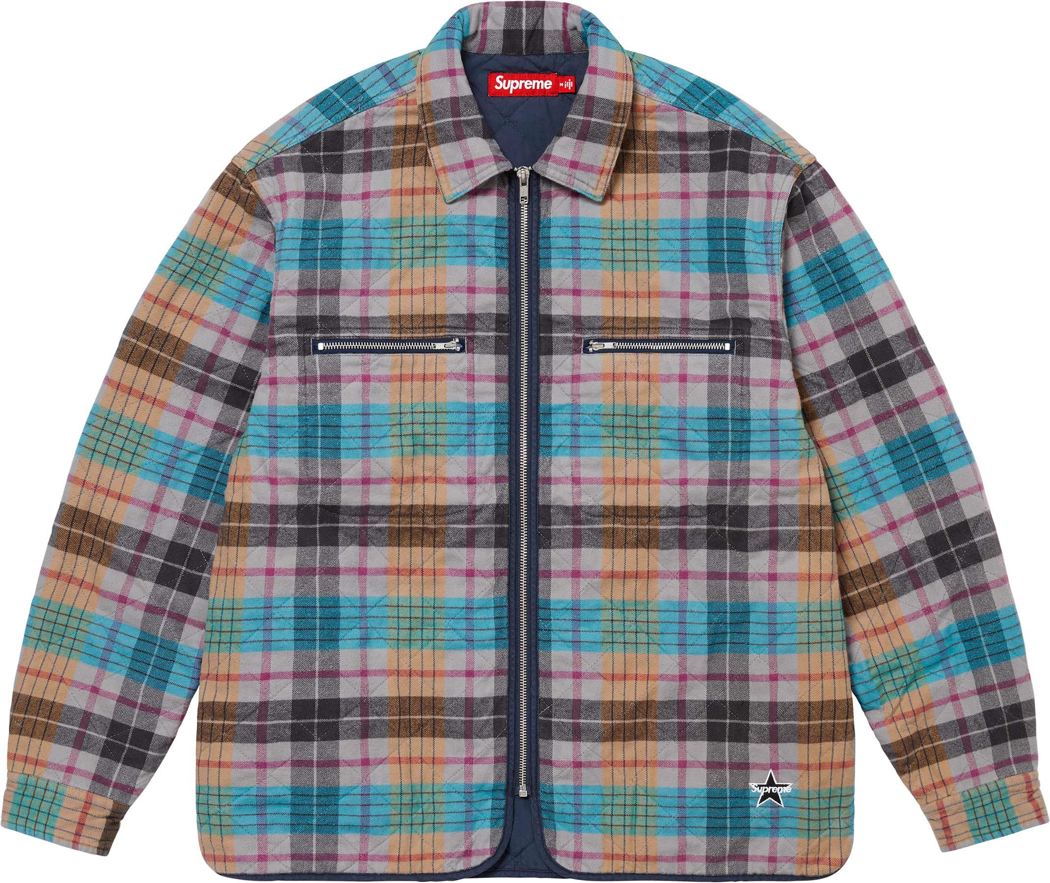 ジャケット・アウター supreme Quilted Faded Plaid Shirt Supreme Quilted Plaid Shirt (FW24) - $158