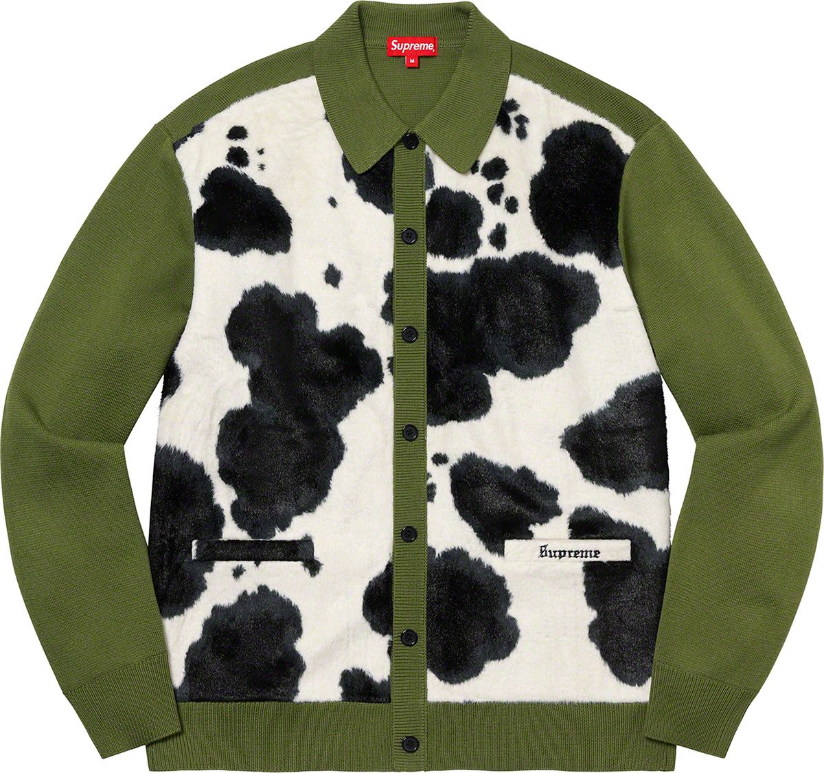 Supreme Cow Print Cardigan 赤 M supreme cow print cardigan m