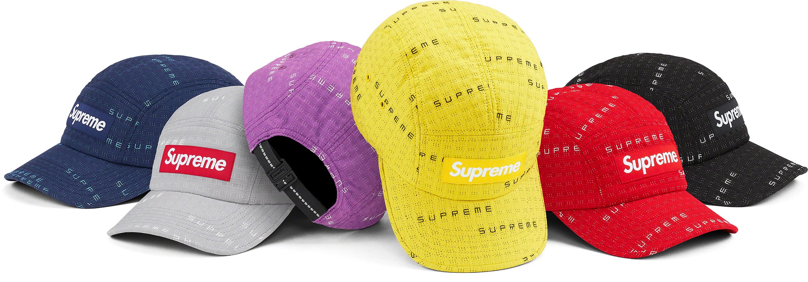 帽子 Supreme Fat Tip Jacquard Denim M/L Supreme Fat Tip Jacquard Denim Camp Cap (SS22) - $48