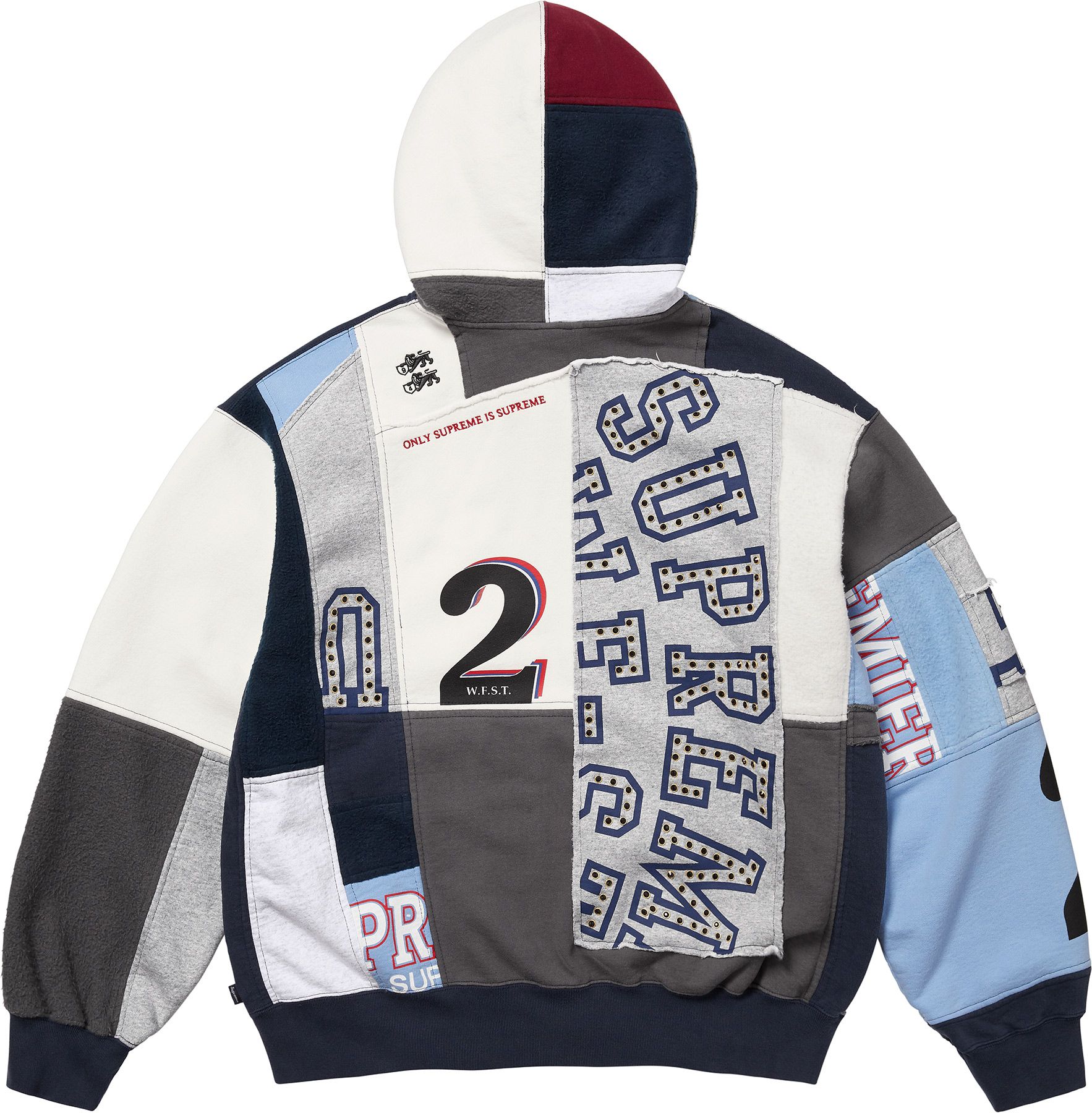 SupremeLogoPipingHoodedTrackJacket1日限定価格 Buy Supreme Patchwork Zip Up Hooded Sweatshirt 'Black