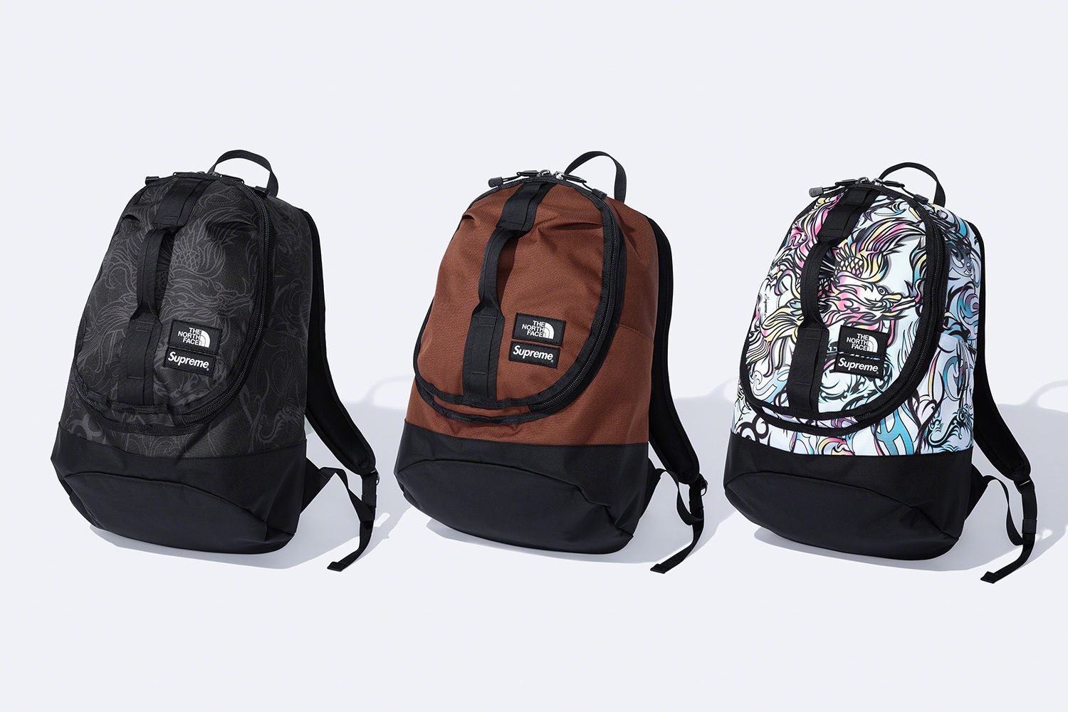 新品 Supreme THE NORTH FACE Steep Tech Bag Supreme x The North Face Steep Tech Black Dragon Backpack Fall