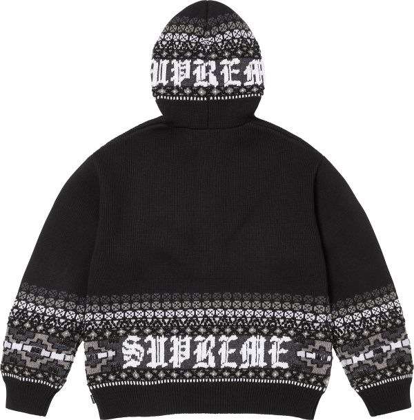 Beaded Zip Up Hooded Sweater
