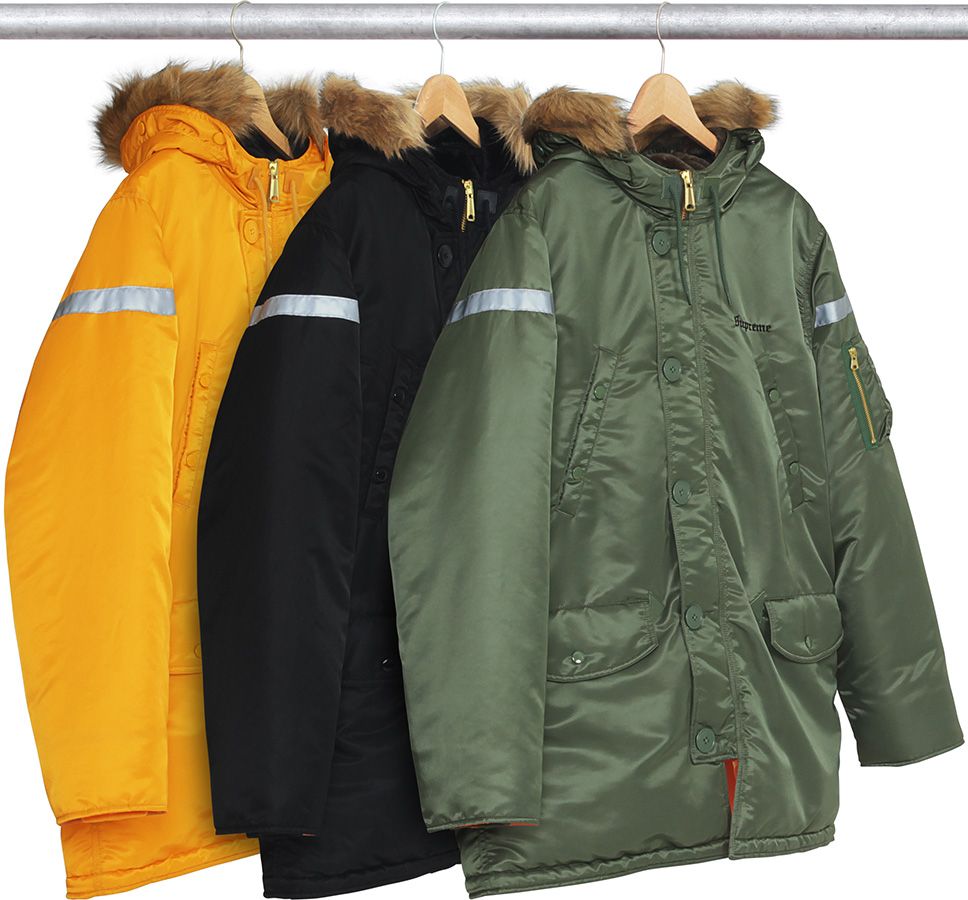 Supreme Reflective Cross N-3B Parka シュプ Fall/Winter 2017 Preview – Supreme